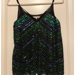 Black, sequin tank top